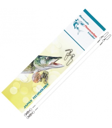 Set 2 Strune 40cm  Fluorocarbon Baracuda Stiuca Rapitor Spinning