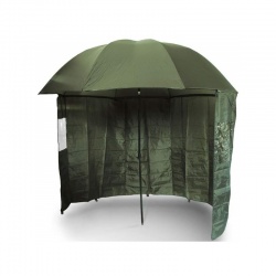 Umbrela-Shelter NGT Green Fishing Brolly, 220cm, cuie si sfoara pentru fixare