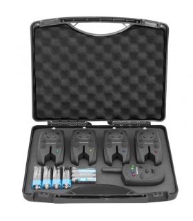 Set HX-4000A Wireless Set 4 avertizoare si receptor baracuda pentru Crap Feeder