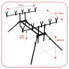 Rod Pod RP15 pentru 5 lansete din aluminiu