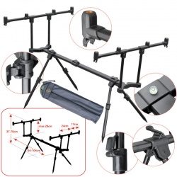 Rod Pod RP09 Baracuda pentru pescuit din aluminiu cu 4 posturi foarte stabil