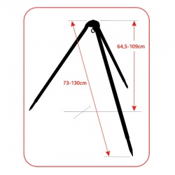 Tripod Pescuit pentru cantarirea pestilor din aluminiu cu 3 picioare telescopice