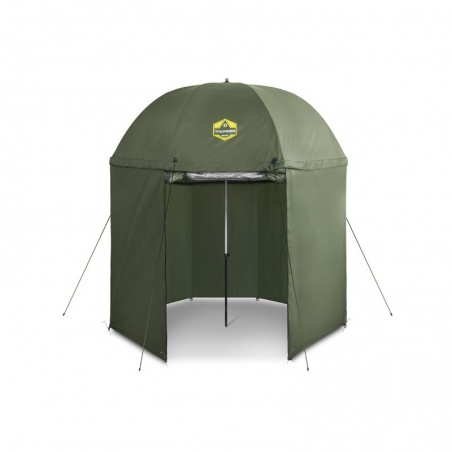 Umbrelă-shelter diametru 250 cm cu perete lateral Delphin Thunder Fullwall, husa transport, cuie si corzi fixare