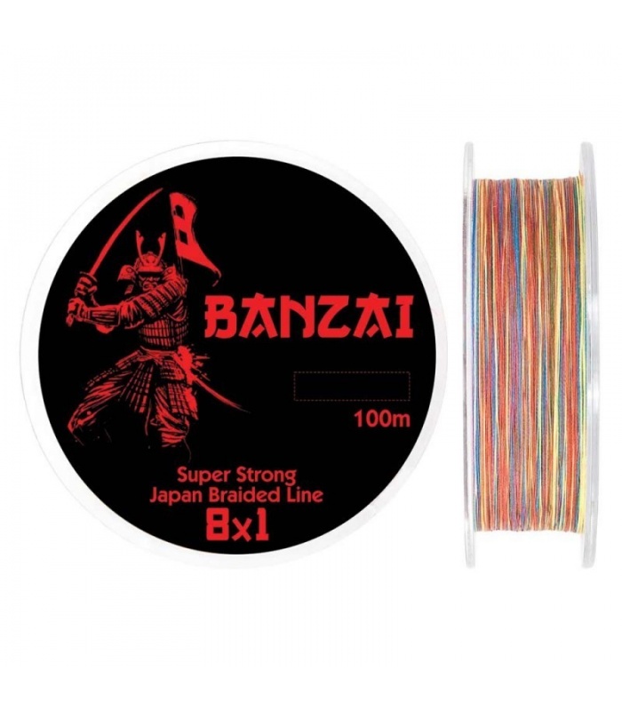 Fir textil Banzai 100 m Baracuda , multicolor pentru Spinning Rapitor