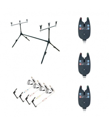 Set RP1 pentru 3 Lansete Rodpod+Avertizori+Swingere